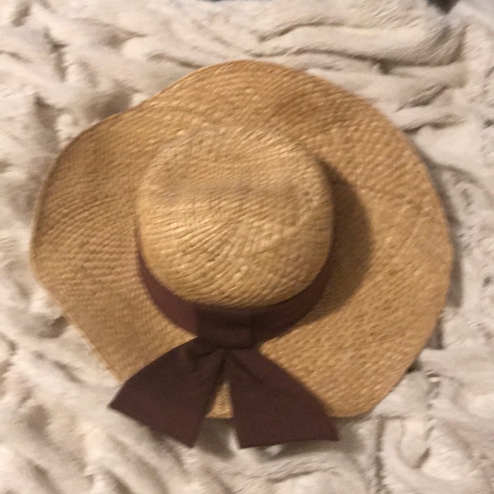 Tan and Brown Straw Hat